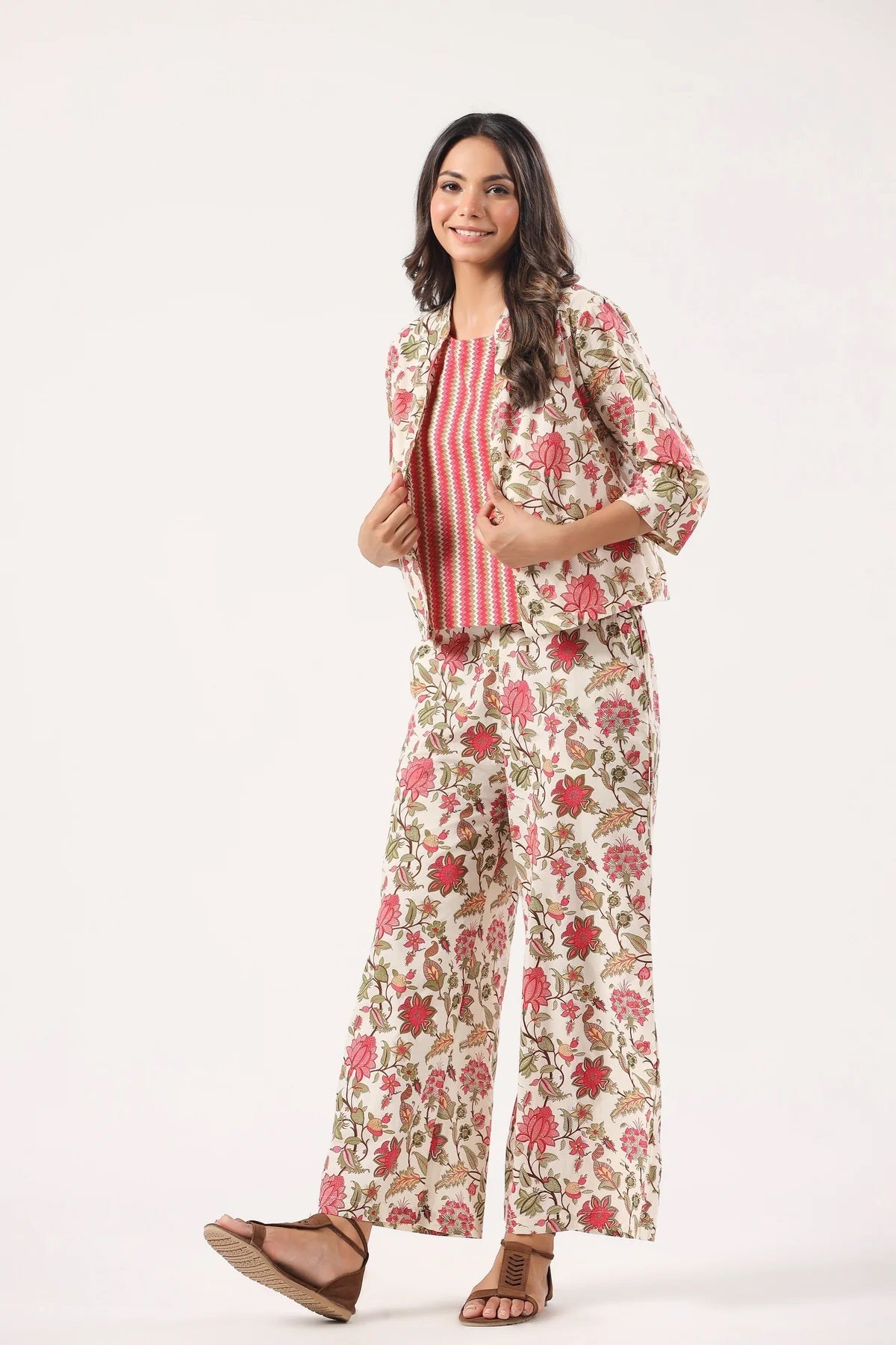 Printed Top and Palazzo Co-ord Set