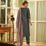 Women Sequence Embroidered Kurta With Pant And Dupata Set