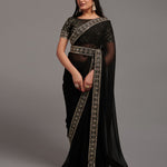 Chinon Designer Saree with Zariwork