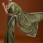 Women Bandhani satin saree