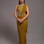 Ready to Wear Saree with Embroidered Blouse