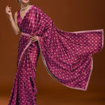 Women Bandhani satin saree