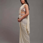 Ready to Wear Saree with Embroidered Blouse