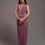 Ready to Wear Saree with Embroidered Blouse