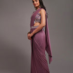 Ready to Wear Saree with Embroidered Blouse