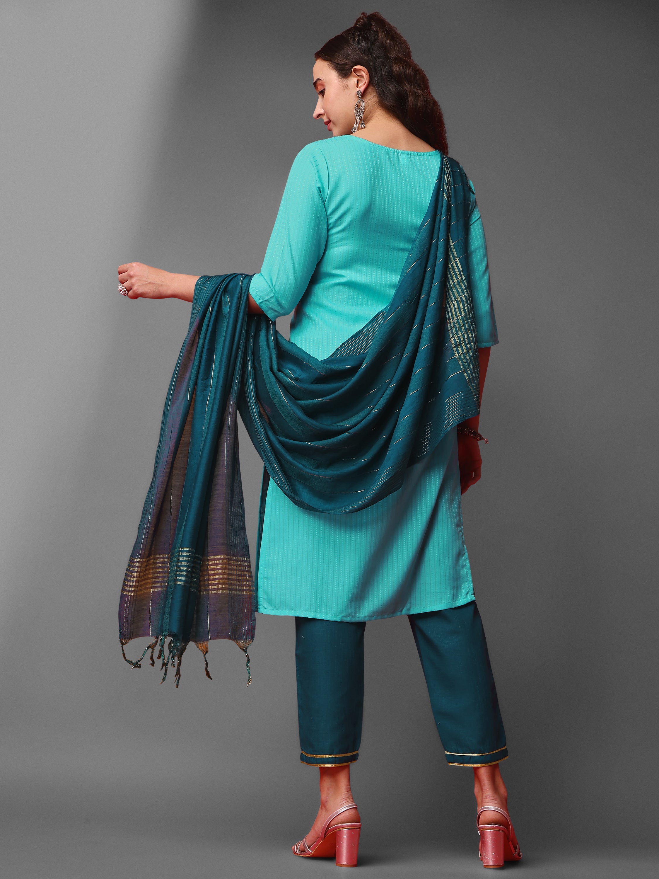 Women  Embroidered Viscose Rayon Blend kurta,Pant and dupatta