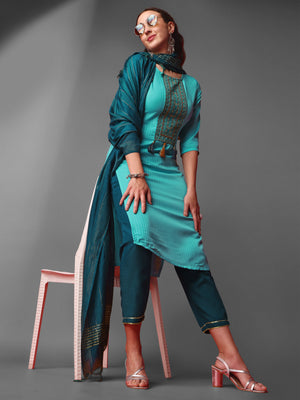 Women  Embroidered Viscose Rayon Blend kurta,Pant and dupatta