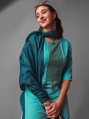 Women  Embroidered Viscose Rayon Blend kurta,Pant and dupatta